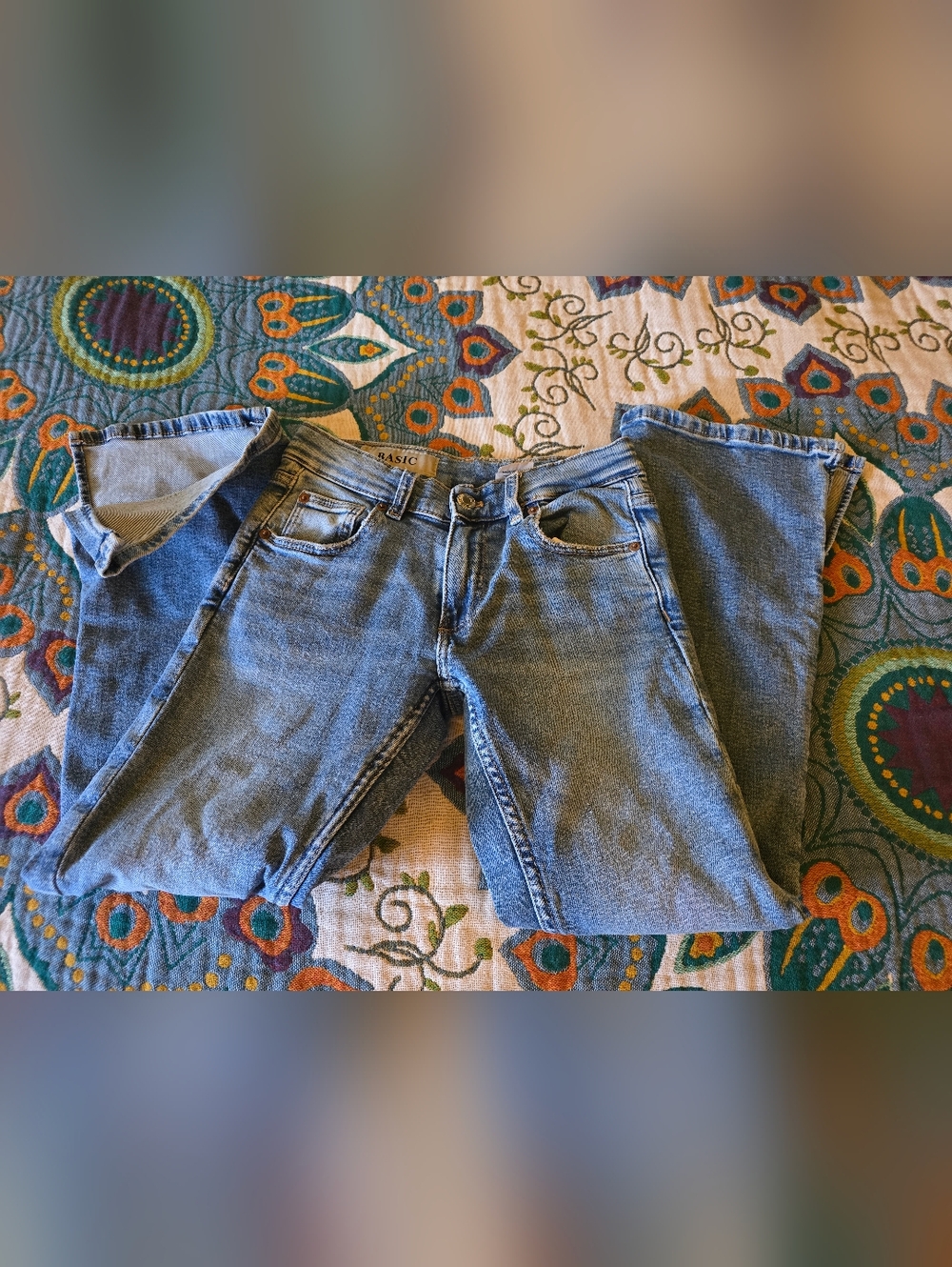 Girl's Light Blue Denim Flare Jeans